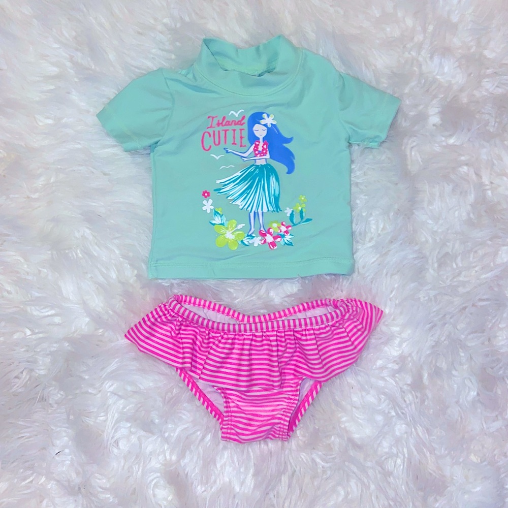 BABY GIRL ‘ISLAND CUTIE’ SWIMSUIT SET 🎀 🌊 👙